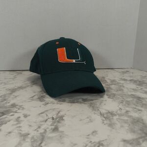 Miami Hurricanes Zephyr Green/Orange Hat , Size 7